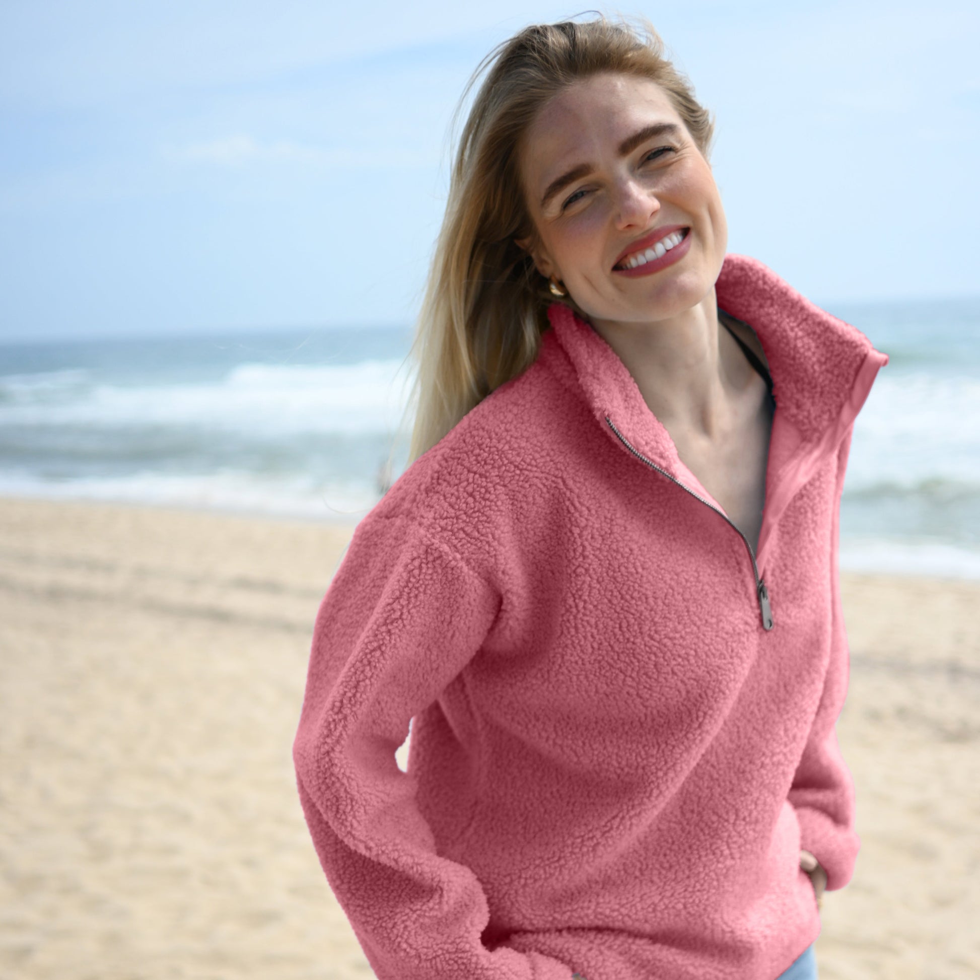 Annie Teddy Fleece Half-Zip